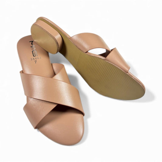 Mustard Cross-Strap Flats | Mag 35064