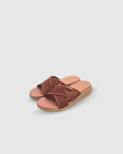 LUQE CROSS STRAP SLIDES