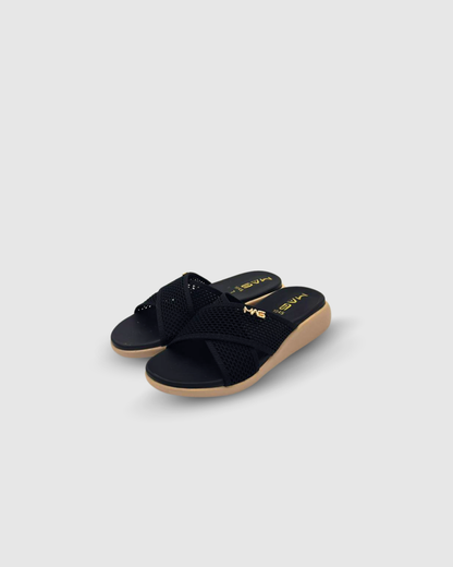 LUQE CROSS STRAP SLIDES