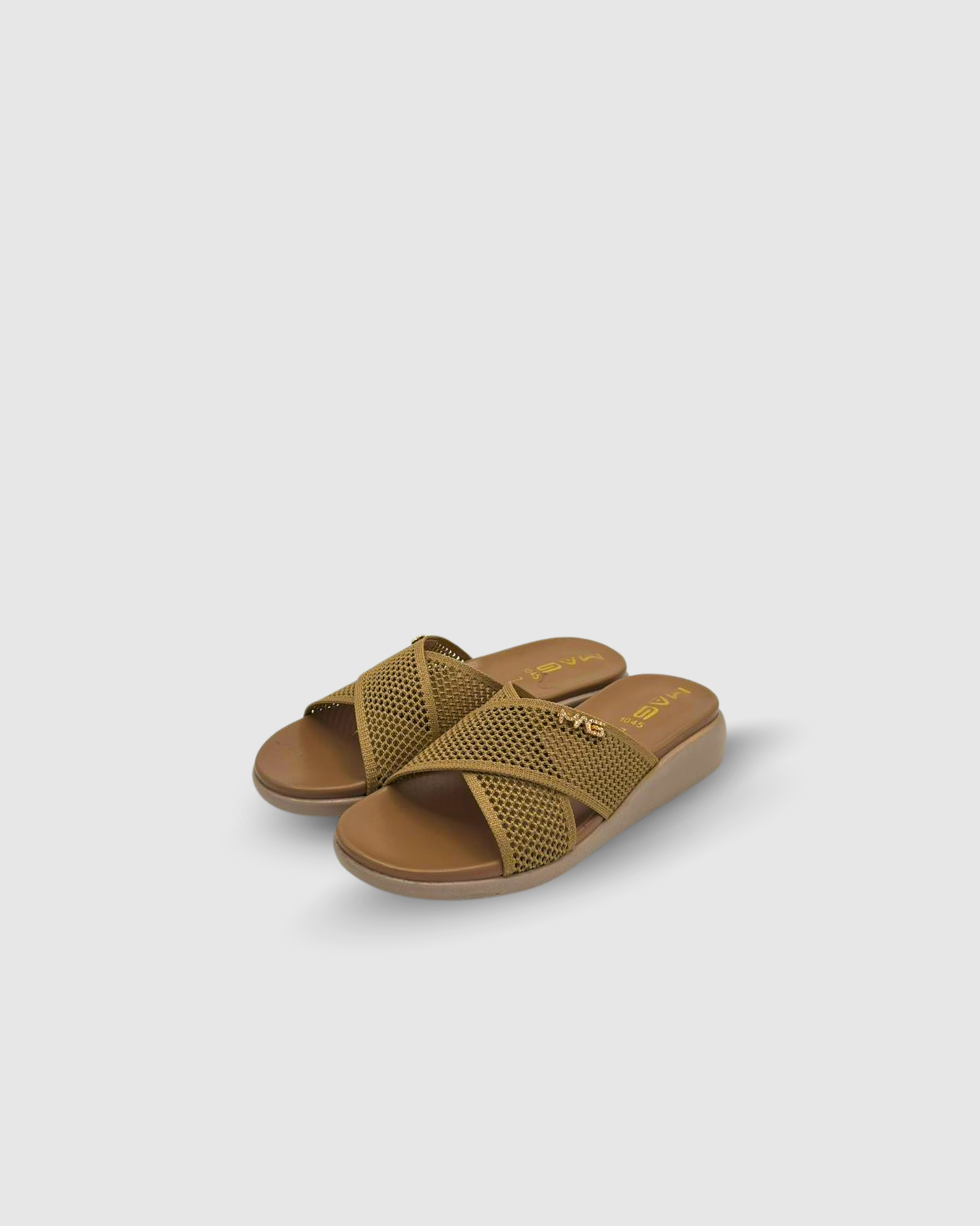 LUQE CROSS STRAP SLIDES