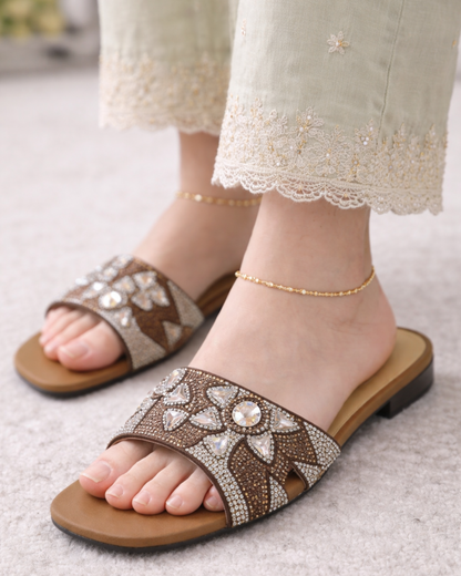 NOIRÉ CRYSTAL BLOOM FLATS