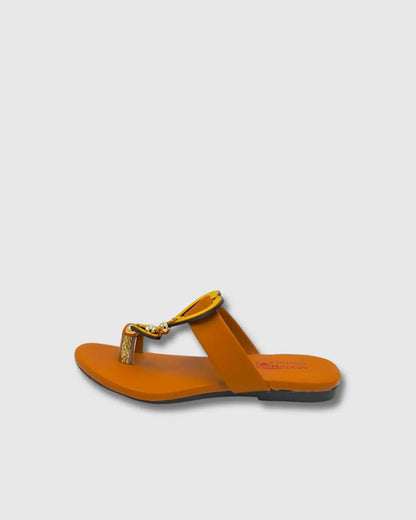 Golden Heart Charm Flats