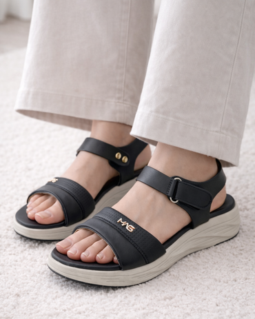 Black sketcher sandals for Casual Wear - Mag Lifestyle