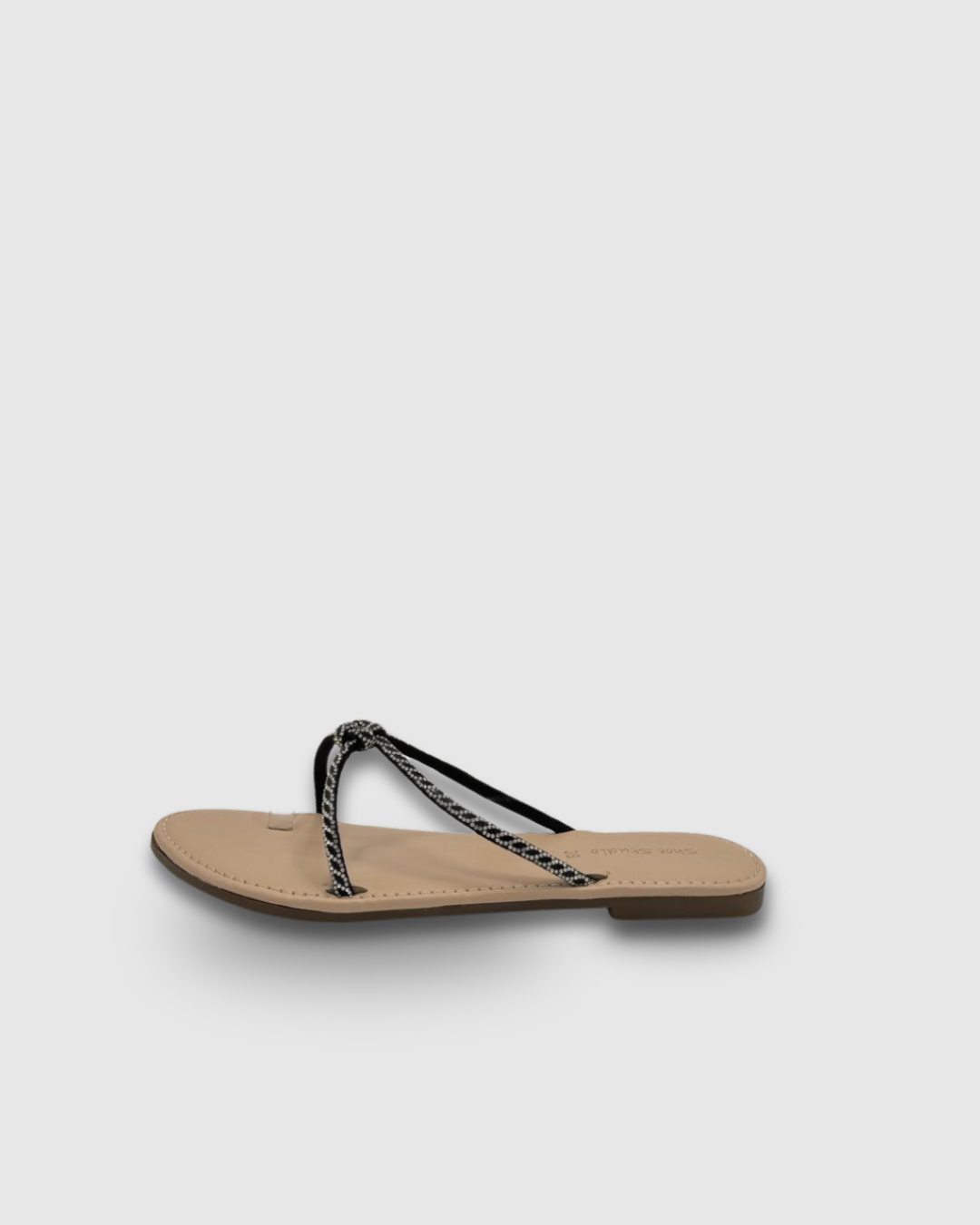 Noir Luxe Knot Flats
