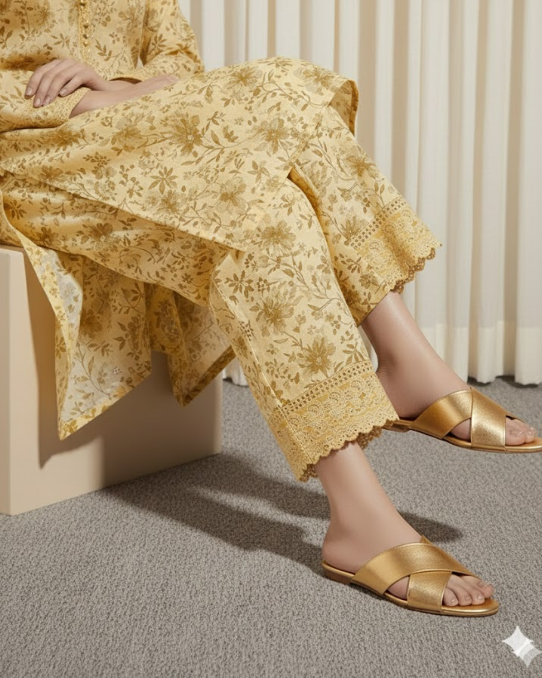 CROSSED ELORA SOFTIE FLATS