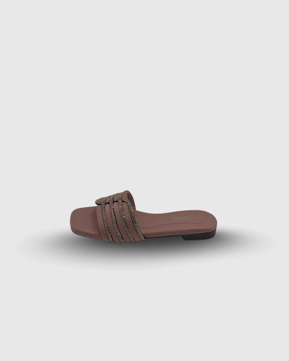 multi strap embellished slippers for women - Mag Lifestyle