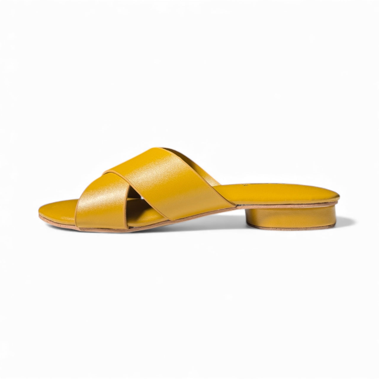 Mustard Cross-Strap Flats | Mag 35064