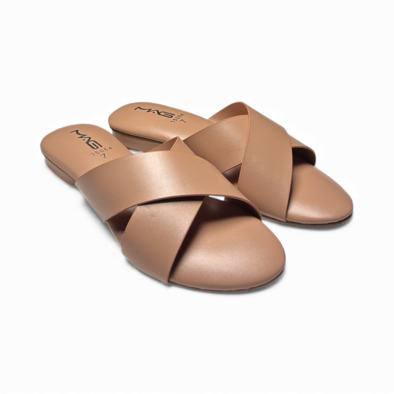 Mustard Cross-Strap Flats | Mag 35064