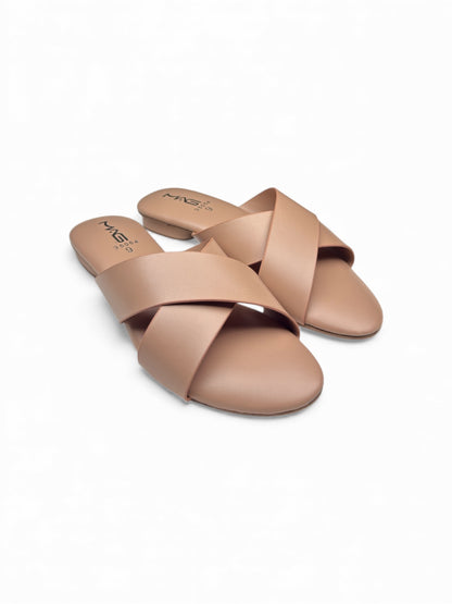 Mustard Cross-Strap Flats | Mag 35064