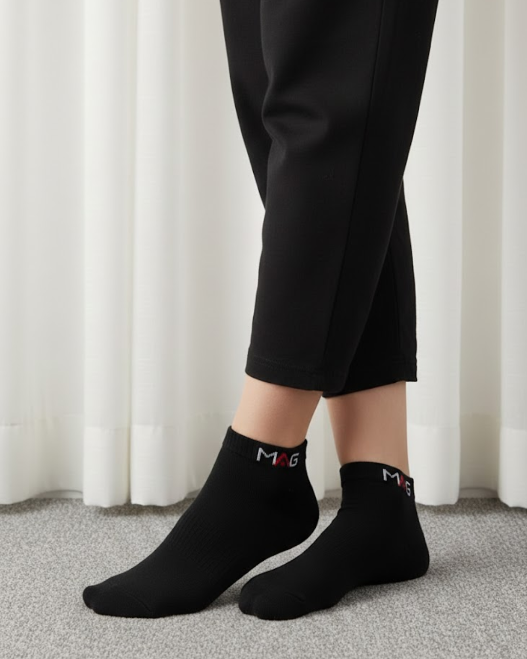 Comfortable Black Ankle Socks for Women