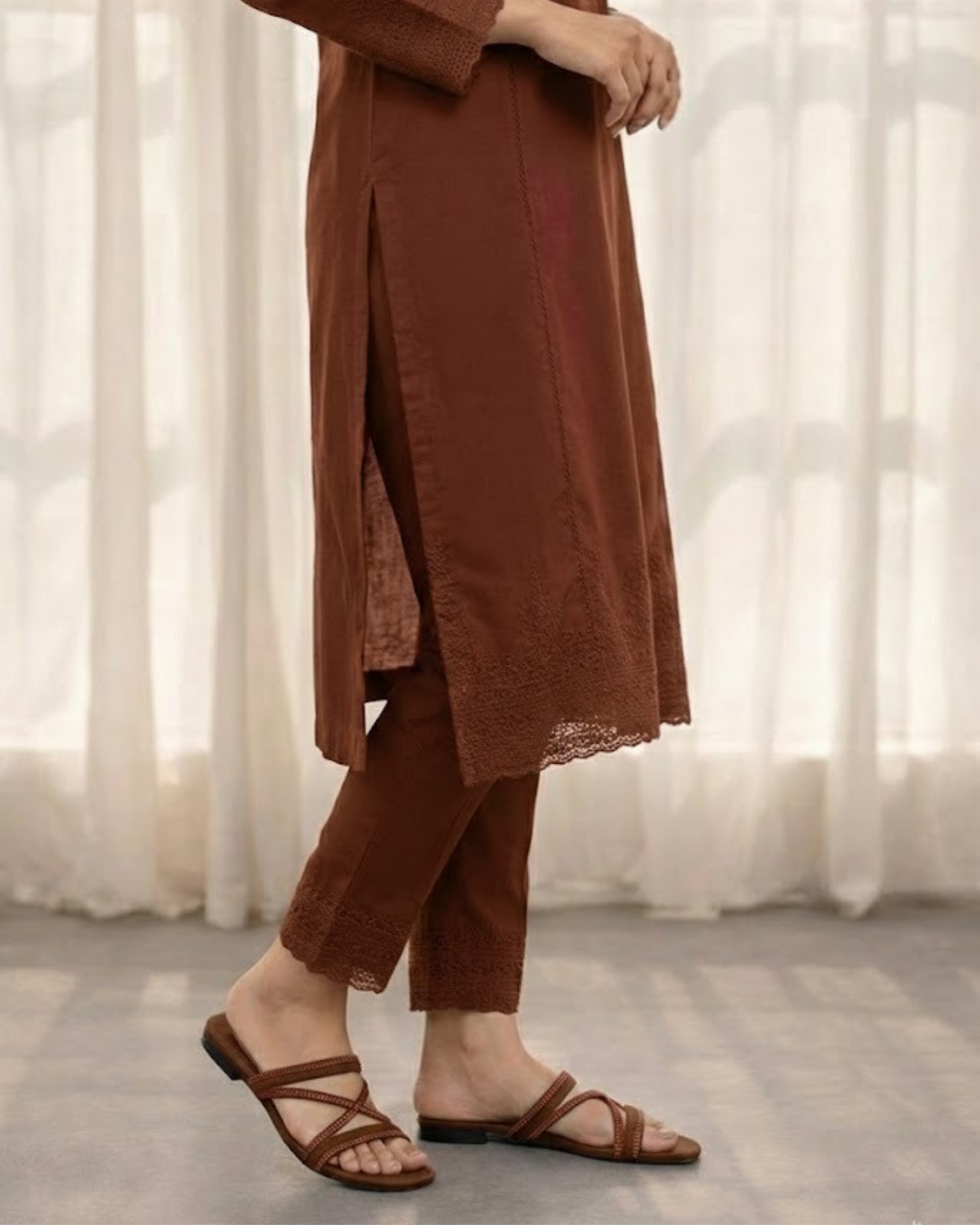Brown Flats for girls for daily wear and party wear - Mag Lifestyle