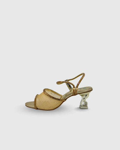 gold designer heels for wedding wear Pakistan
