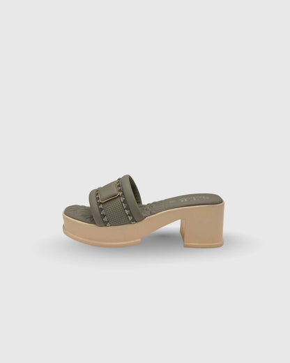 gray block heel slippers for women Pakistan