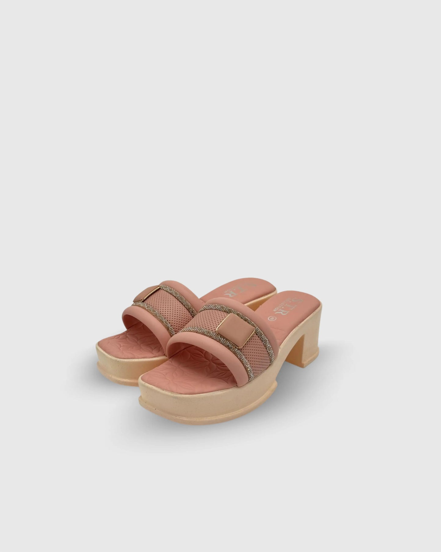 pink block heel sandals for women Pakistan
