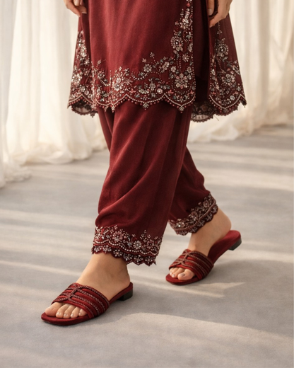 party wear flat slippers for women Pakistan - Mag Lifestyle