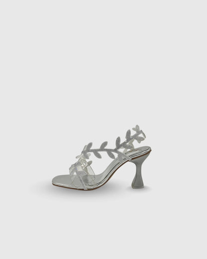 silver designer heels for wedding wear Pakistan