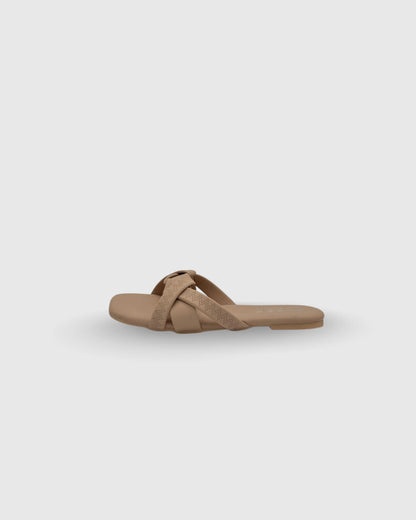 beige woven flat slippers for women Pakistan